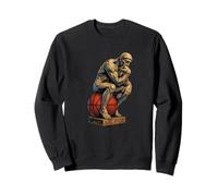 THE THINKER OF BASKETBALL CLASSIC COMIC PAINTING STYLE Sweatshirt