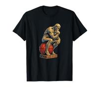 The Thinker of Basketball Classic Comic Painting Style T-Shirt
