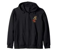 THE THINKER OF BASKETBALL CLASSIC COMIC PAINTING STYLE Zip Hoodie