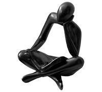 The Thinker Statue - Reading Woman Bookshelf Decor, Aesthetic Resin Abstract Sculpture, Non-Slip Modern Figurine For Home Office Living Room, 210g Lightweight Weighted Base, Gift For Book Lovers