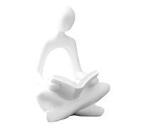 The Thinker Statue | Resin Aesthetic Non Slip Funny Abstract Sculpture | Reading Woman Statue Bookshelf Decor | For Book Lovers Living Room Table Desk Entryway Office Apartment Farmhouse Garden Yard