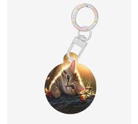 The Thinking Cat Dog Tags Round Pet Tag,Acrylic Pet ID Tags Durable and Stylish,Perfect for Small to Large Pets