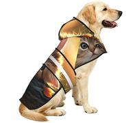 The Thinking Cat Waterproof Dog Raincoat And Rain Jacket For Small Medium Large Dogs With Reflective Stripes And Adjustable Belly Strap