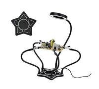 The Third Hand 5Pcs Flexible Arms Third Pana Hand Soldering Helping Hands Multifunction Soldering Station Vise Welding Repair Tool (Color : T-STARL-BK9)
