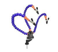 The Third Hand Bench Vise Table Clamp Soldering Station with 5Pc Flexible Arms Soldering Iron Holder PCB Welding Repair Third Hand Tool (Color : GJ92-3Pc)