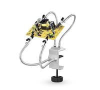 The Third Hand Bench Vise Third Hand Soldering PCB Holder Tool Four Arms Helping Hands Circuit Board Welding Helping Station Universal Arm (Color : White Welding Stand)