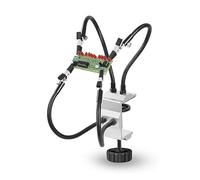 The Third Hand Bench Vise Third Hand Soldering PCB Holder Tool Four Arms Helping Hands Crafts Jewelry Hobby Workshop Helping Station (Color : Silver Welding Stand)