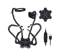 The Third Hand Helping Hands Soldering Third Hand 0-55mm Adjust PCB Holder Tool with 3X LED Magnifying Lamp for Electronics Repair (Color : N-SH6MF-BK9)