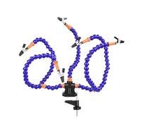 The Third Hand Helping Hands Soldering Third Hand PCB Tool 3/5/6 Flexable Arms Rotatable Clips and Stable Desk Clamp Base Soldering Assembly (Color : 5 Arms Ordinary)