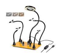 The Third Hand Magnetic Base PCB Holder Soldering Third Hand Helping Hands Welding Fixture Soldering Tool Soldering Rework Station (Color : N-4AB-OE)