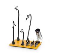 The Third Hand Magnetic Soldering Third Hand Tool Welding Work Station PCB Holder Workshop Helping Hands with 3X LED Magnifying Glass (Color : 4AB3-OE)