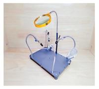 The Third Hand Soldering Station Soldering Fixture Fixing Tool Soldering Vise Universal Stand Soldering Station Auxiliary Multifunctional Electronic Repair(4clips+magnifyingglass(withluoironframe))