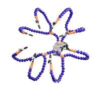 The Third Hand Soldering Third Hand Tool 8 Flexible Arms Welding Helping Hand Assistant Hand Clamping Platform for Electronics Repair/Soldering (Color : Silver 8 arms)