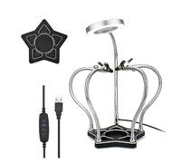 The Third Hand Soldering Third Hand with 3X LED Lighting Magnifying Glass Soldering Helping Hands Tool Welding Repair Workbench (Color : NEW-5star-USB, Size : 3X_55MM)