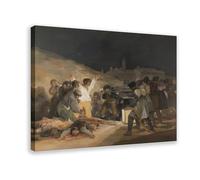 The Third of May by Francisco Goya Impressionism Canvas Wall Art Poster De | for Living Room Aesthetics, Bedroom, Dorm Decor Home Office Decoration Frame-style 16"L x 24"W