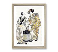 The Third Segawa As An Oiwan By Katsukawa Shunsho Asian Japanese Framed Print | A2 Oak Framed Wall Art | Ready to Hang | Asian Nature Picture | Living Room Bedroom Lounge Office