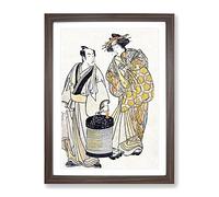 The Third Segawa As An Oiwan By Katsukawa Shunsho Asian Japanese Framed Print | A3 Walnut Framed Wall Art | Ready to Hang | Asian Nature Picture | Living Room Bedroom Lounge Office