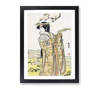 The Third Segawa Kikunojo By Katsukawa Shunko Asian Japanese Framed Print | A3 Black Framed Wall Art | Ready to Hang | Asian Nature Picture | Living Room Bedroom Lounge Office