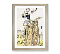 The Third Segawa Kikunojo By Katsukawa Shunko Asian Japanese Framed Print | A4 Oak Framed Wall Art | Ready to Hang | Asian Nature Picture | Living Room Bedroom Lounge Office