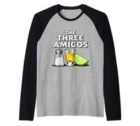 The Three Amigos Lime Salt Tequila Funny Party Raglan Baseball Tee