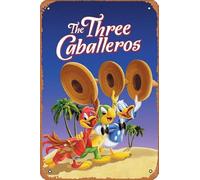 The Three Caballeros (1945) Movie Poster 8 x 12 Inches - Vintage Metal Tin Sign for Home Bar Pub Garage Decor Gifts