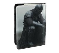 The Three-Dimensional Knight Kneels Printed Passport Holder,Travel Pu Leather Passport Cover Case Organiser for Men Women,6.5 Inch