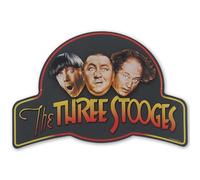 The Three Stooges Classic Trio Metal Sign - Funny Three Stooges Wall Decor for Man Cave, Garage or Shop