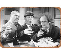 The Three Stooges Movie Poster Retro Metal Sign for Cafe Bar Pub Office Home Wall Decor Vintage Tin Sign Gift 12 X 8 inch
