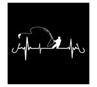 The Thrill Of Fishing You Don't Understand, Play Is Heartbeat Fishing Car Styling Interesting Decorative Stickers Interesting Decal Motorcycle Stickers(Silver,25X11.5CM)