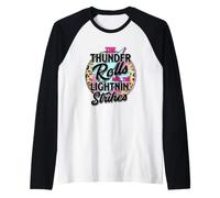 the Thunder Rolls and the Lightning Western Strikes Raglan Baseball Tee