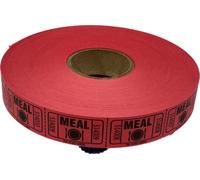 The Ticket Gurus-roll of 2000 Red Meal Tickets Single Roll Consecutively Numbered Raffle Tickets