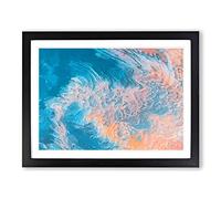 The Tide Is High In Abstract Modern Art Framed Print | A3 Black Framed Wall Art | Ready to Hang | Abstract Fantasy Picture | Living Room Bedroom Lounge Office