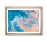 The Tide Is High In Abstract Modern Art Framed Print | A4 Oak Framed Wall Art | Ready to Hang | Abstract Fantasy Picture | Living Room Bedroom Lounge Office