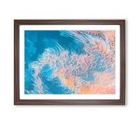 The Tide Is High In Abstract Modern Art Framed Print | A4 Walnut Framed Wall Art | Ready to Hang | Abstract Fantasy Picture | Living Room Bedroom Lounge Office