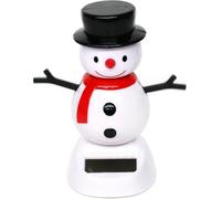 The Tie Co Dancing Christmas Father, Snowman & Elves - Solar Powered Fun and Engaging Holiday Ornament Festive Décor for Home and Office (Snow Man)