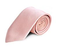 The Tie Co™ Elite Range Men's 6cm Wide Embossed Plain Colour Satin Tie (Dusty Pink)