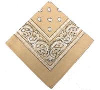The Tie Co™ Funky Pattern Colourful Bandana - Multi-Use Head, Neck, Face Mask & Scarf Accessory - Biege
