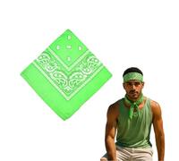 The Tie Co™ Funky Pattern Colourful Bandana - Multi-Use Head, Neck, Face Mask & Scarf Accessory - Light Bright Green