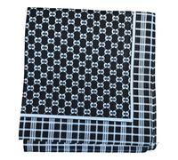 The Tie Co™ Funky Pattern Colourful Bandana - Multi-Use Head, Neck, Face Mask & Scarf Accessory - White Black Geometric