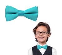 The Tie Co™ Kids Bow Tie - Pre-tied & Adjustable Plain Bow Tie for Boys & Girls, Premium Range, Formal & Party Wear Accessory (Teal)