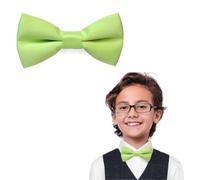 The Tie Co™ Kids Bow Tie - Pre-tied & Adjustable Plain Bow Tie for Boys & Girls, Premium Range, Formal & Party Wear Accessory (Apple Green)