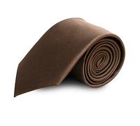 The Tie Co™ Luxury Range Men's 7cm Wide Wedding/Funeral Embossed Plain Colour Tie (Brown)