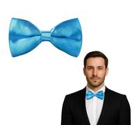 The Tie Co™ Men's Adjustable Clip on Bow Ties, Clip on Pre-Tied Bow Tie for Wedding Party (Aqua Blue)
