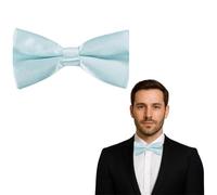 The Tie Co™ Men's Adjustable Clip on Bow Ties, Clip on Pre-Tied Bow Tie for Wedding Party (Baby Blue)