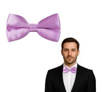 The Tie Co™ Men's Adjustable Clip on Bow Ties, Clip on Pre-Tied Bow Tie for Wedding Party (Light Purple)