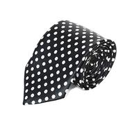 The Tie Co™ Mens Funny Novelty Printed Joke Fancy Dress Gift Ties (23 - Black w/White Polka)