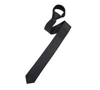 The Tie Co™ Men's Slim 4.5cm Plain Satin Tie (Black)