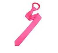 The Tie Co™ Men's Slim 4.5cm Plain Satin Tie (Hot Pink)
