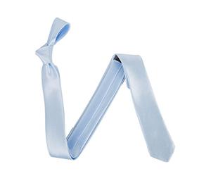 The Tie Co™ Men's Wide 7.5cm Plain Satin Tie (Baby Blue)