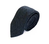The Tie Co™ New Premium Collection 7cm Wide Wool Tweed Twill Tartan Herringbone Houndstooth Check Ties (22 Blue Green Chunky Knit)